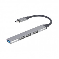 Концентратор Gembird USB-C to 1xUSB 3.1 + 3xUSB 2.0 silver (UHB-CM-U3P1U2P3-03)
