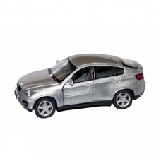 Коллекционная игрушечная машинка BMW X6 KT5336W инерционная (Серебристый)