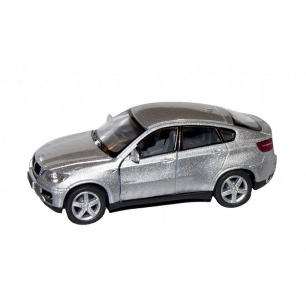Коллекционная игрушечная машинка BMW X6 KT5336W инерционная (Серебристый)