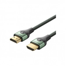 Кабель мультимедийный HDMI M to HDMI M 2.0m 8K ultra thin cotton braided green Vention (ALOGH)