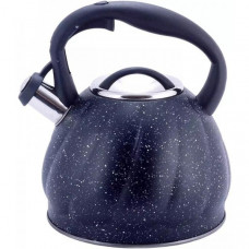Чайник Kamille Whistling Kettle Marble 3л з нержавіючої сталі зі свистком (чорний мармур) (97863)