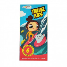 Детский пластилин "Travel Kids" 331008/TK восковой, 6 цветов по 12 г