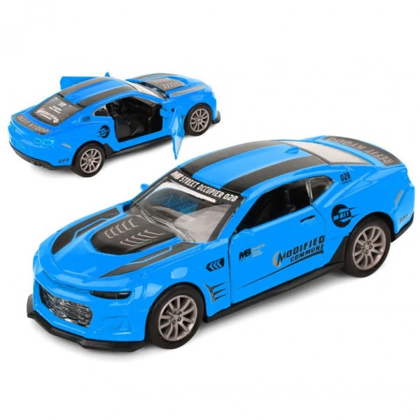 Модель автомобиля "Chevrolet Camaro" AP74165 масштаб 1:32  (Бирюзовый)
