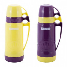 Термос Kamille Glass Violet 600мл дзеркальна колба і 2 чашки (114173)