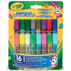 Набор для творчества Crayola Washable клей с блесками 16 шт (256362.024)