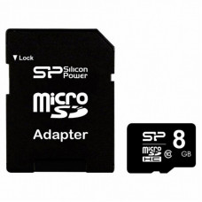 Карта памяти Silicon Power 8GB microSD class 10 (SP008GBSTH010V10SP)
