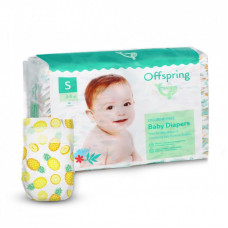 Подгузники Offspring Pineapple размер S 3-6 кг 48 шт (DP-OI-FAT-S48P-PHP)