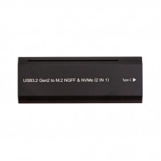 Карман внешний PowerPlant SSD M.2 PCIe NGFF/NVMe USB3.2, 20Gbps, RGB (HC380527)