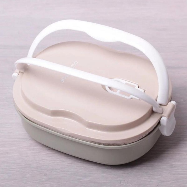 Ланч-бокс Kamille Food Box 700мл, 20х14.5х7.5см, бежевий з оливковим (114283) Ланч-бокс Kamille Food Box 700мл, 20х14.5х7.5см, бежевий з оливковим (114283)