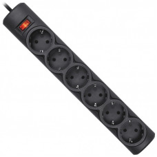 Сетевой фильтр питания Defender 153, 3 m, 6 роз, black (99495)