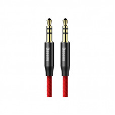 Кабель мультимедийный 3.5mm M to 3.5mm M 1.0m red-black Baseus (CAM30-B91)
