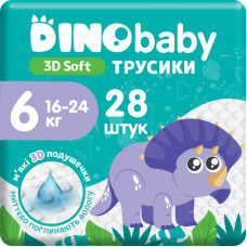 Подгузники Dino Baby 3D Soft 6 размер (16-24 кг) 28 шт (4820204701734)