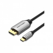 Кабель мультимедийный USB-C 3.1 to DisplayPort M 1.5m v.1.2 4K60Hz Aluminum Alloy black Vention (CGZBG)