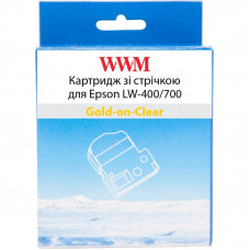 Лента для принтера этикеток WWM для Epson LW-400/700 12mm х 8m Gold-on-Clear (WWM-ST12Z)