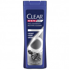 Шампунь Clear 3 в 1 С активированным углем для мужчин 360 мл (8720181242007)