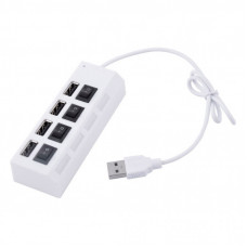 Концентратор Voltronic USB 2.0 to 4xUSB with switches white (YT-HWS4HS-W)