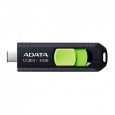 USB флеш накопитель ADATA 32GB UC300 Black/Green Type-C USB 3.2 (ACHO-UC300-32G-RBK/GN)