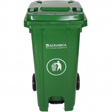 Контейнер для мусора Домівка 120L-U С педалью Зеленый 120 л (000033133)