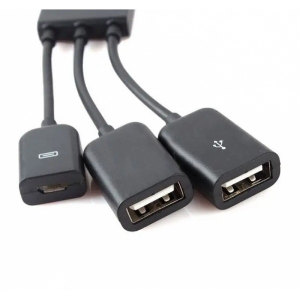 MicroUSB OTG 3-портовый хаб, адаптер для зарядки (38814) MicroUSB OTG 3-портовый хаб, адаптер для зарядки (38814)
