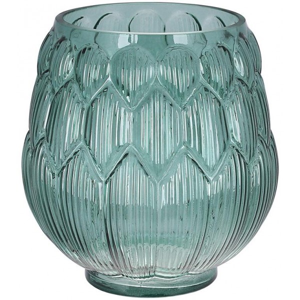 Ваза декоративна Ancient Glass Артишок Ø18х20см, зелене скло (112324)