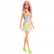 Кукла Barbie Модница в летнем радужном платье (HBV22)