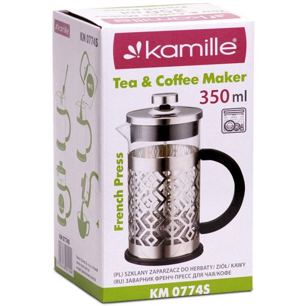 Френч-прес Kamille Frances 350мл з пластиковою ручкою (110524) Френч-прес Kamille Frances 350мл з пластиковою ручкою (110524)