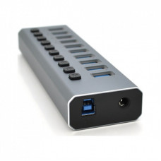 Концентратор Voltronic USB 3.0 to 6xUSB + 4xQC3.0 with switches DC12V4A black (YT-3H6+4)