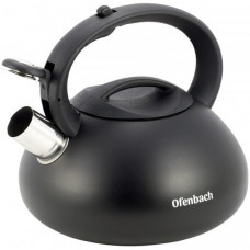 Чайник Ofenbach Happy Kettle 2.5л з нержавіючої сталі зі свистком, чорний матовий (55724)