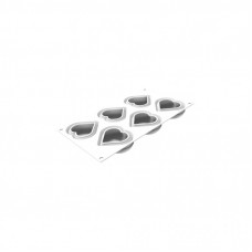 Форма для выпечки Silikomart Heartix 78x70x h30 мм 6х85 мл + каттер (HEARTIX 85)