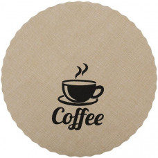 Набір 12 сервірувальних килимків Doily Coffee Ø38см, плейсмат (подтарельники), бежевий (112134)