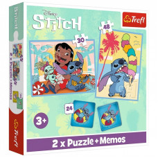 Пазл Trefl Lilo&Stitch Счастливые 2 in 1+memos (5900511935851)