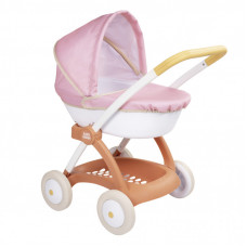 Коляска для кукол Smoby Baby Nurse Терракотовая пудра, люлька с корзиной, 18 мес + (7600254124)