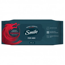 Влажные салфетки Smile Men С экстрактом дерева дракона 48 шт. (4823071656893/4823071661958)