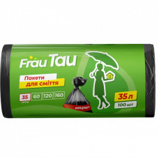 Пакеты для мусора Frau Tau Черные 35 л 100 шт. (4820195508190)