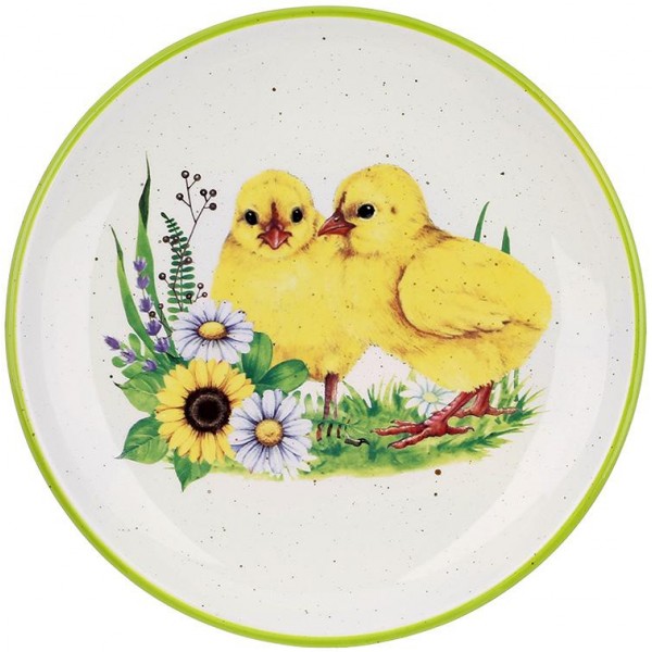 Тарілка сервірувальна "Happy Easter" Курчата Ø24см, керамічна (110834)