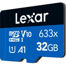 Карта памяти Lexar 32GB microSDXC class 10 UHS-I V10 A1 High Performance 633x (LMS0633032G-BNNNG)