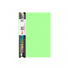 Блокнот А4 АП-1502(Light Green) 80 листов, пружина сбоку
