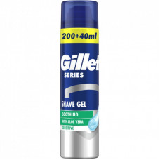 Гель для бритья Gillette Series Soothing для чувствительной кожи с алоэ вера 240 мл (7702018982011)