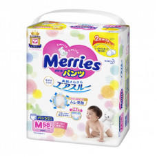 Подгузники Merries трусики для детей размер M 6-11 кг 58 шт (558641)