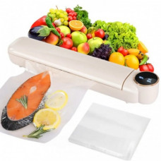 Вакуумный упаковщик пищевых продуктов + 10 пакетов, Vacuum Sealer LS-801, Белый / Домашний вакууматор для еды (136244)