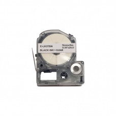 Лента для принтера этикеток UKRMARK E-K3TBN, 9мм х 9м, black on transparent, совместимая с LK-3TBN (900856)