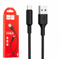 USB дата-кабель Hoco X25 Soarer Type-C 1 метр черный (38644)