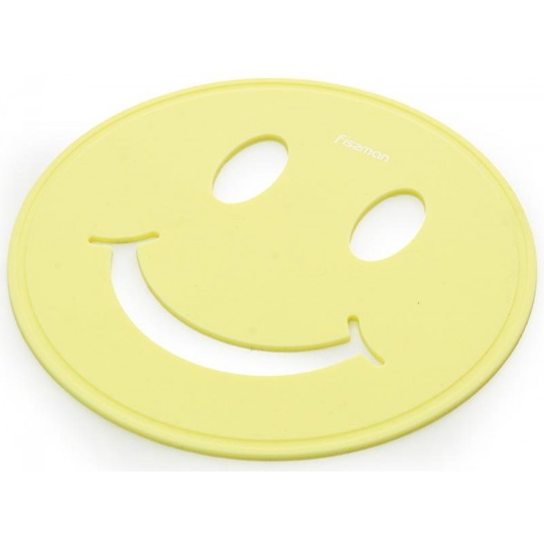 Підставка під гаряче Fissman Smile Ø17см силіконова, жовта (112154)