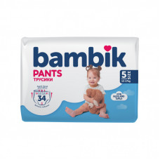 Подгузники Bambik трусики 5 (12-17 кг) 34 ш (4823071652543)
