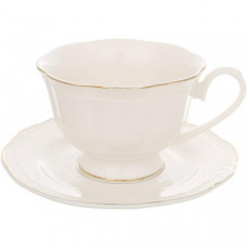 Чайний порцеляновий набір "Pure White" 6 чашок 240мл та 6 блюдець (119454)