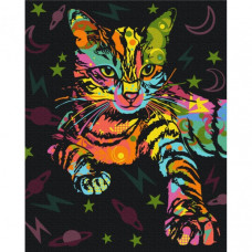 Картина по номерам "Космический кот" BS51365, 40х50 см