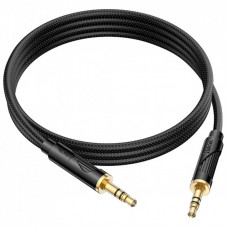 Кабель мультимедийный 3.5mm M to 3.5mm M 1.0m Black HOCO (6942007625463)