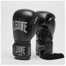 Боксерские перчатки Leone GN383 Thunder Black 10 унцій (GN383_Black_10oz)