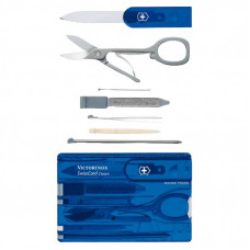Нож Victorinox SwissCard Transparent Blue (0.7122.T2)