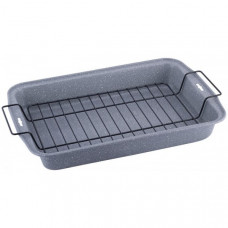 Деко Kamille Marble для випічки 37.5х26х5см з решіткою для гриля (38954)